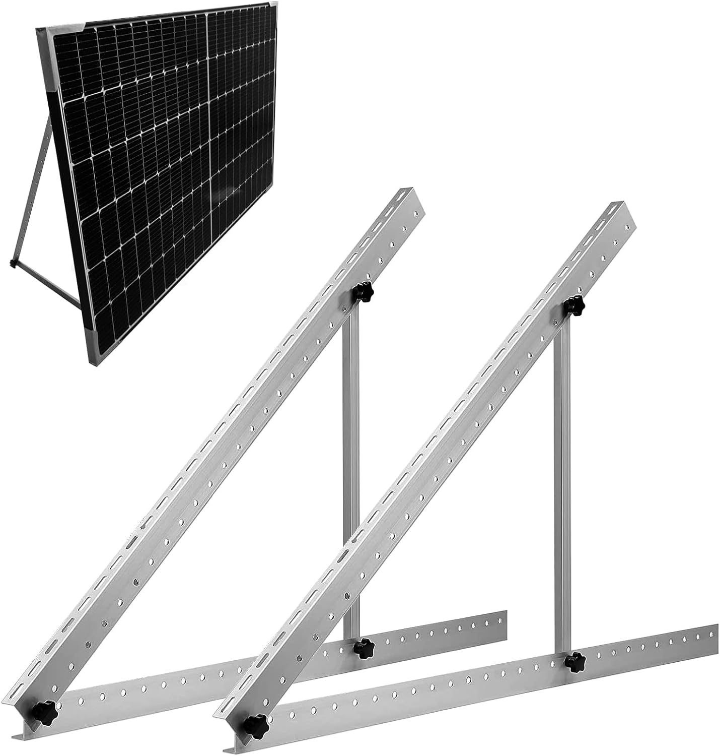 2/4PCS Solar Panel RV Tilt Mount Brackets Rooftop Flat Surface Adjustable Frame