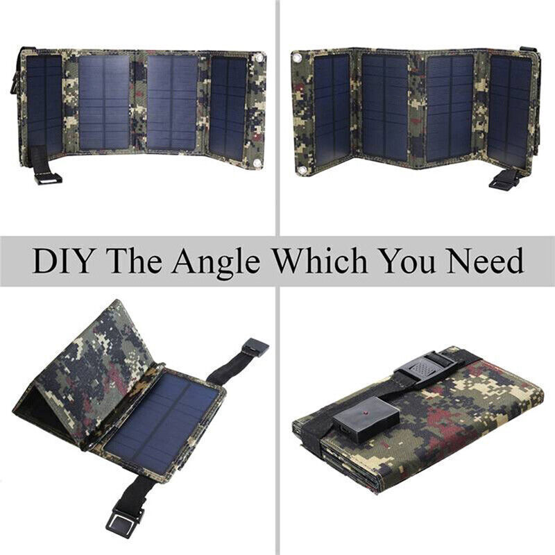 100Watt Solar Panel Folding PV Power Bank Outdoor Camp Hiking USB Phone Charger