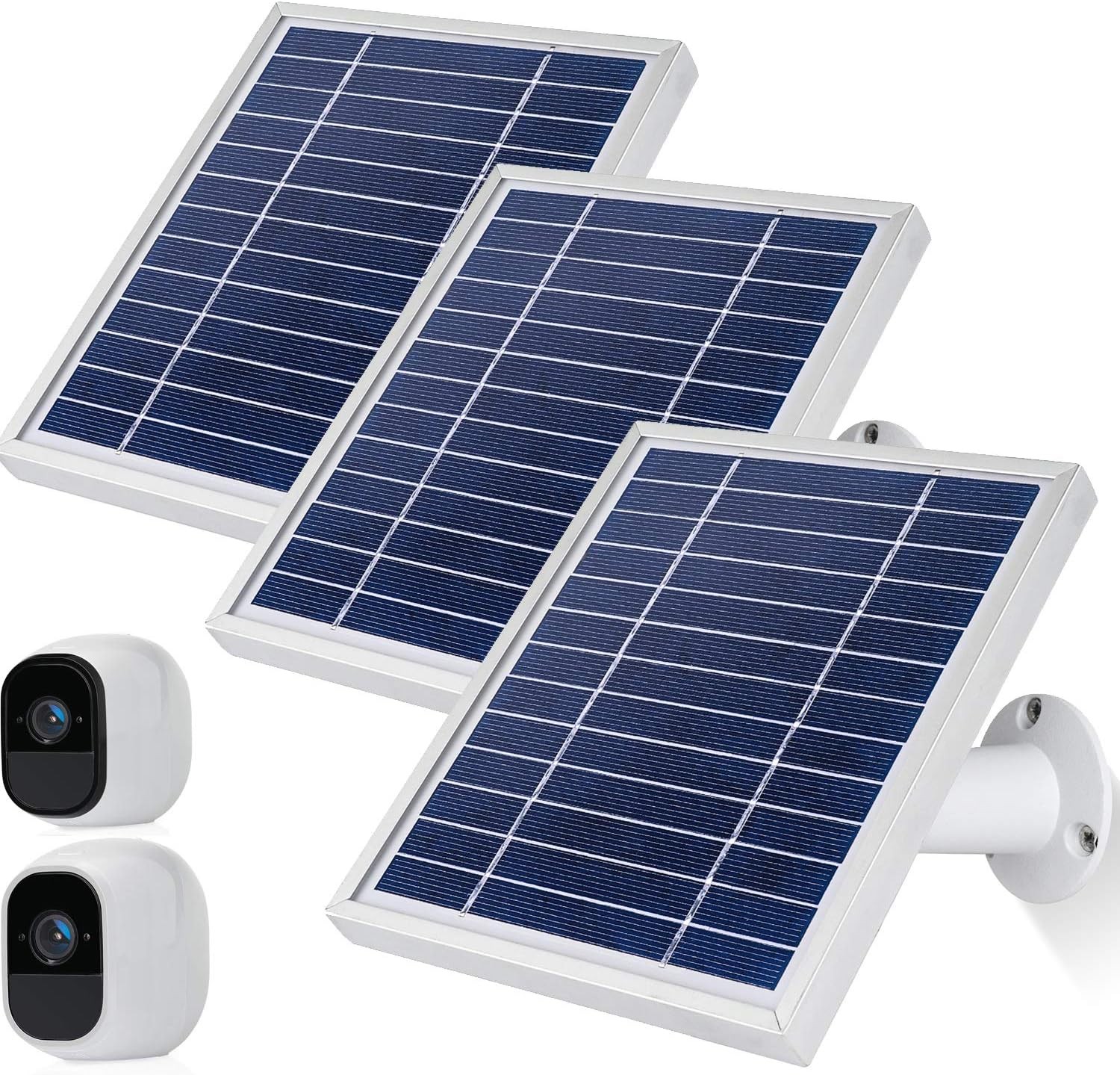 iTODOS Solar Panel Works for Arlo Pro and Pro2 Camera,11.8feet Silver