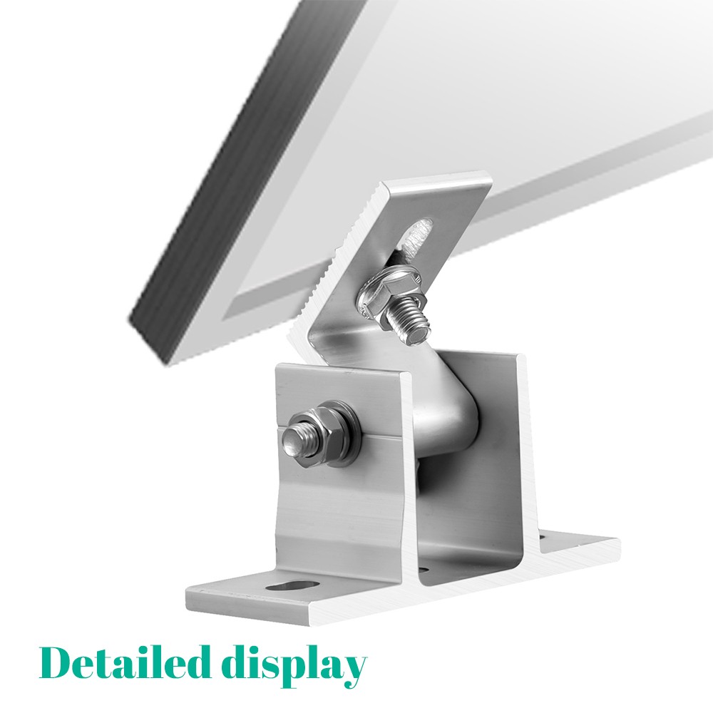 36-68cm Solar Panel Ground Mount Bracket Roof Surface Adjustable Frame 2 Pack