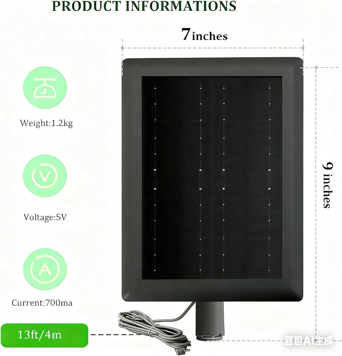 2 Pack Ring Solar Panel(2nd Generation), 5W Solar Panel Charger with Mount fo…