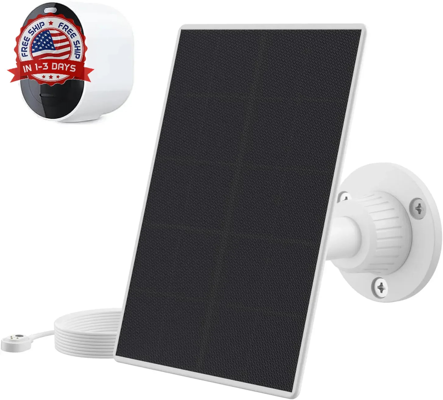 Newding 6V Solar Panel Charger Compatible with Arlo Go 2/ Pro 3/5S 2K/Pro 4/Ultr