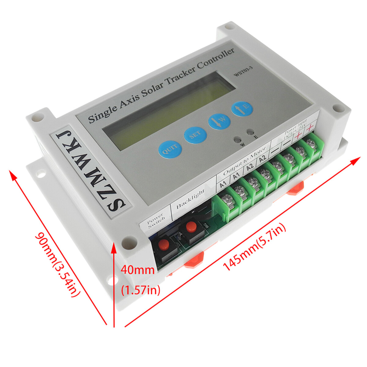 Single Axis Solar Tracking Tracker 6000N Linear Actuator W/ Sun Track Controller