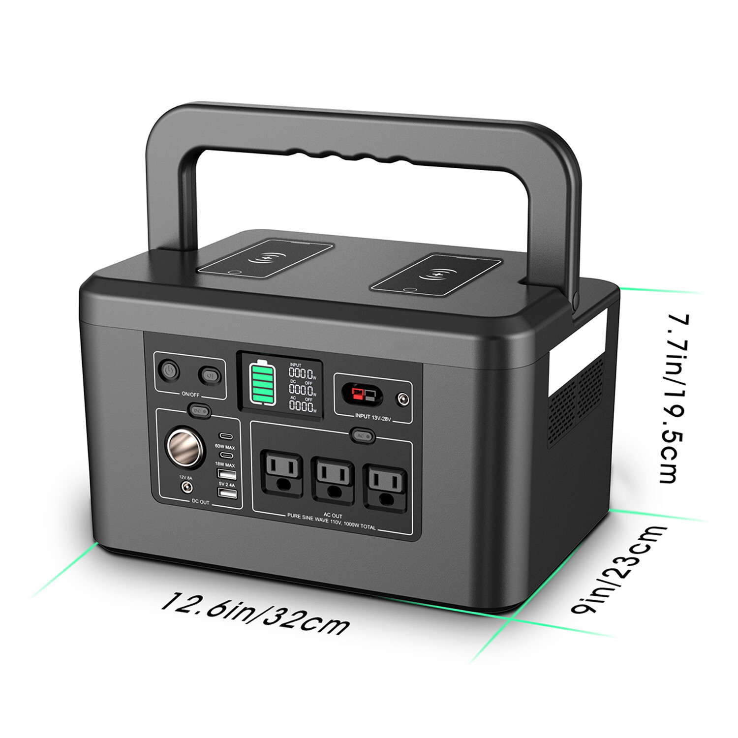 800W Portable Power Station Battery Camping RV Solar Generator Backup Battery