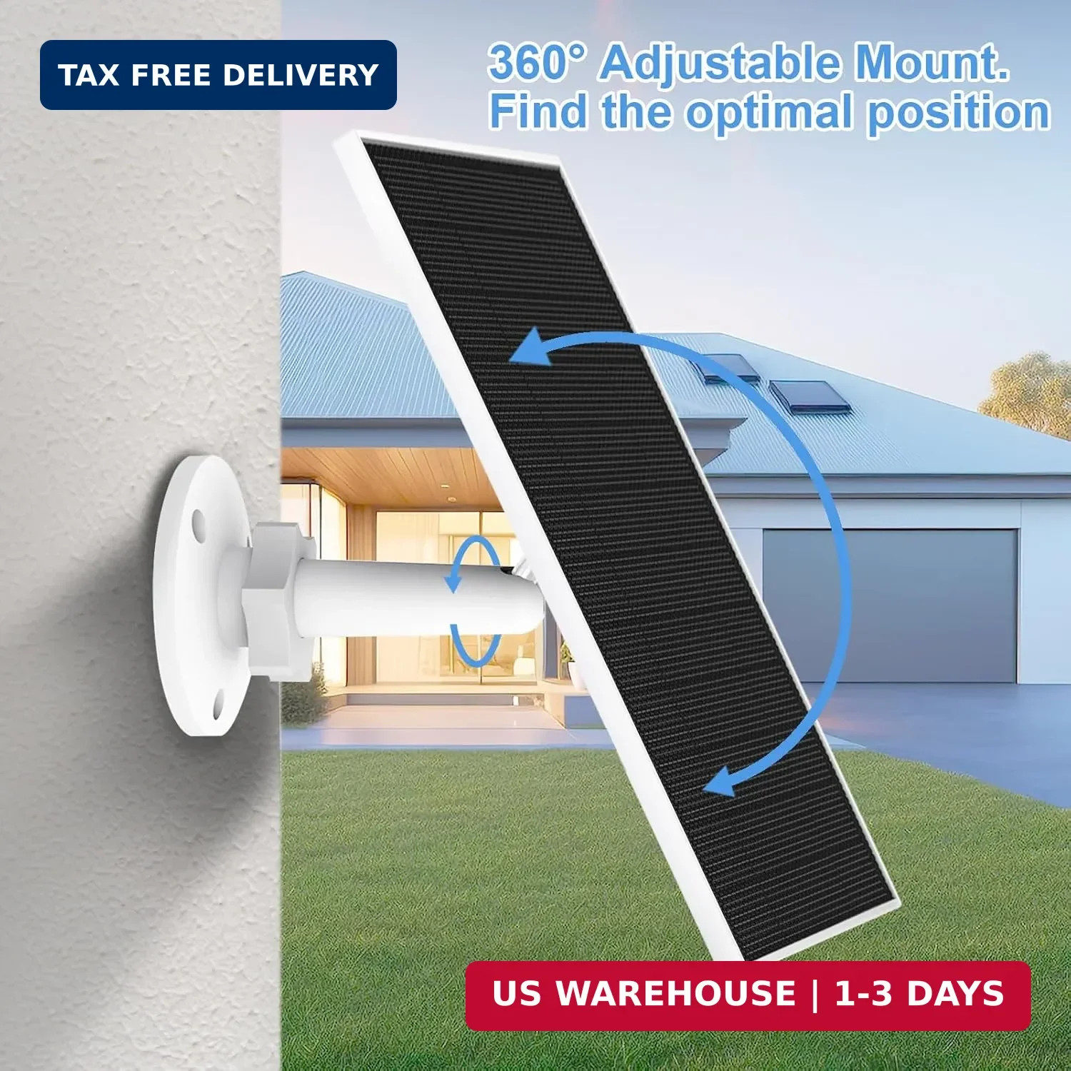 Solar Panel for Eufy Outdoor Camera, 5W Solar Panel Charger Compatible with Eufy