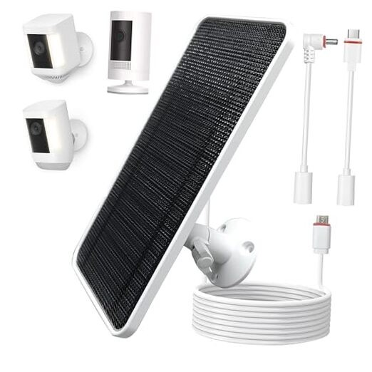 AYF Solar Panel Compatible with Ring Spotlight Cam, Stick Up Cam & 1 Pack