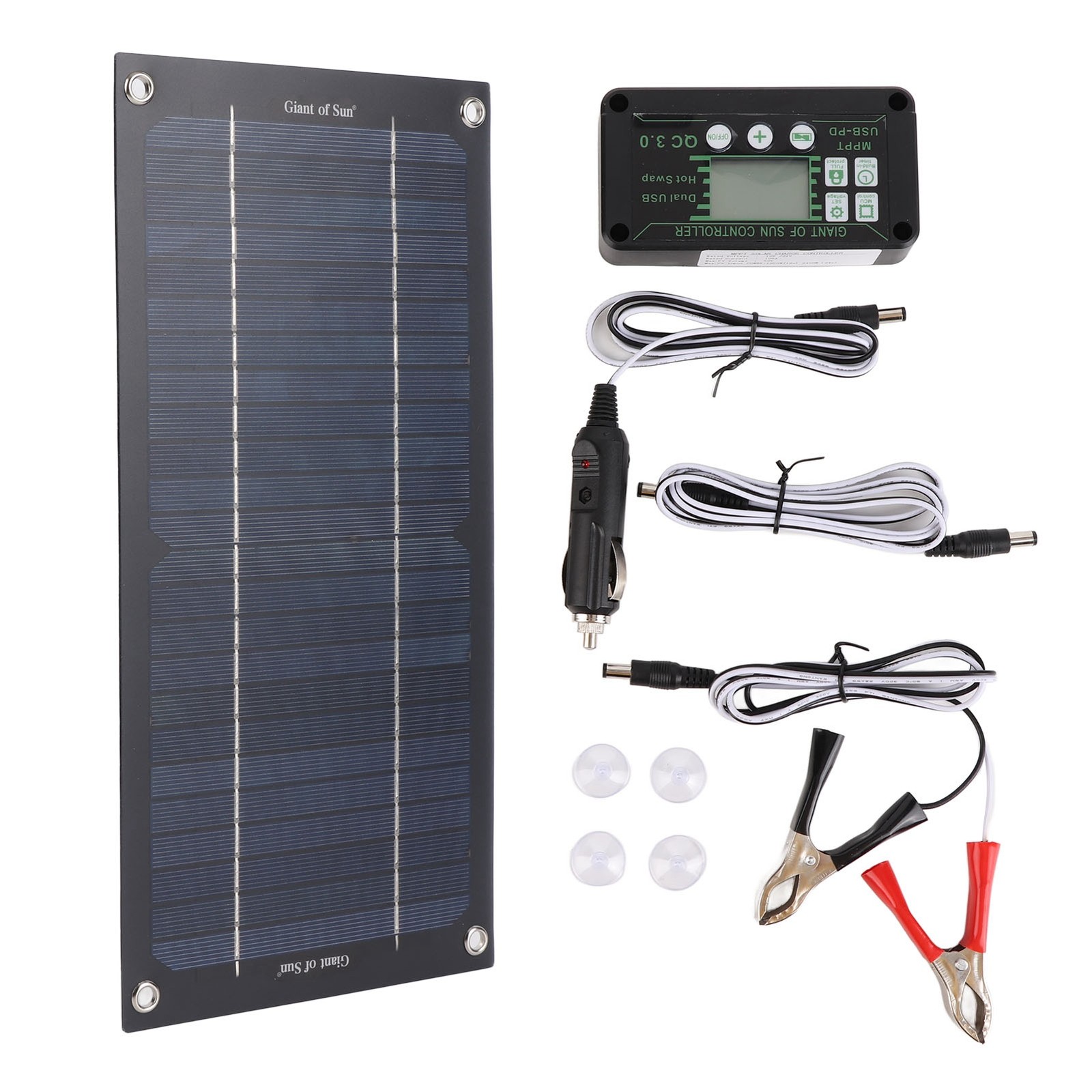15W Monocrystalline Solar Panel Kit 18V 600W Power MPPT Controller for 12V RV