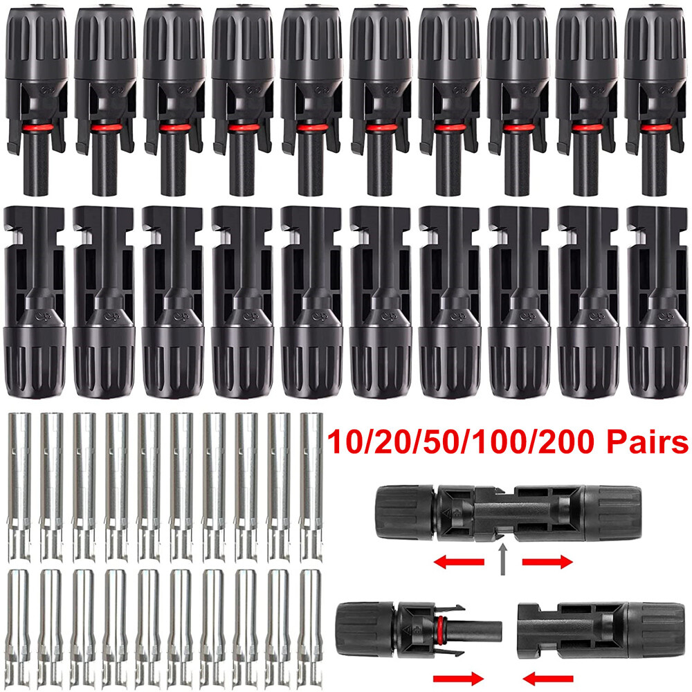 10-100xConnector For IP67 Solar Panel 30A Plug Socket Male Female Waterproof DIY