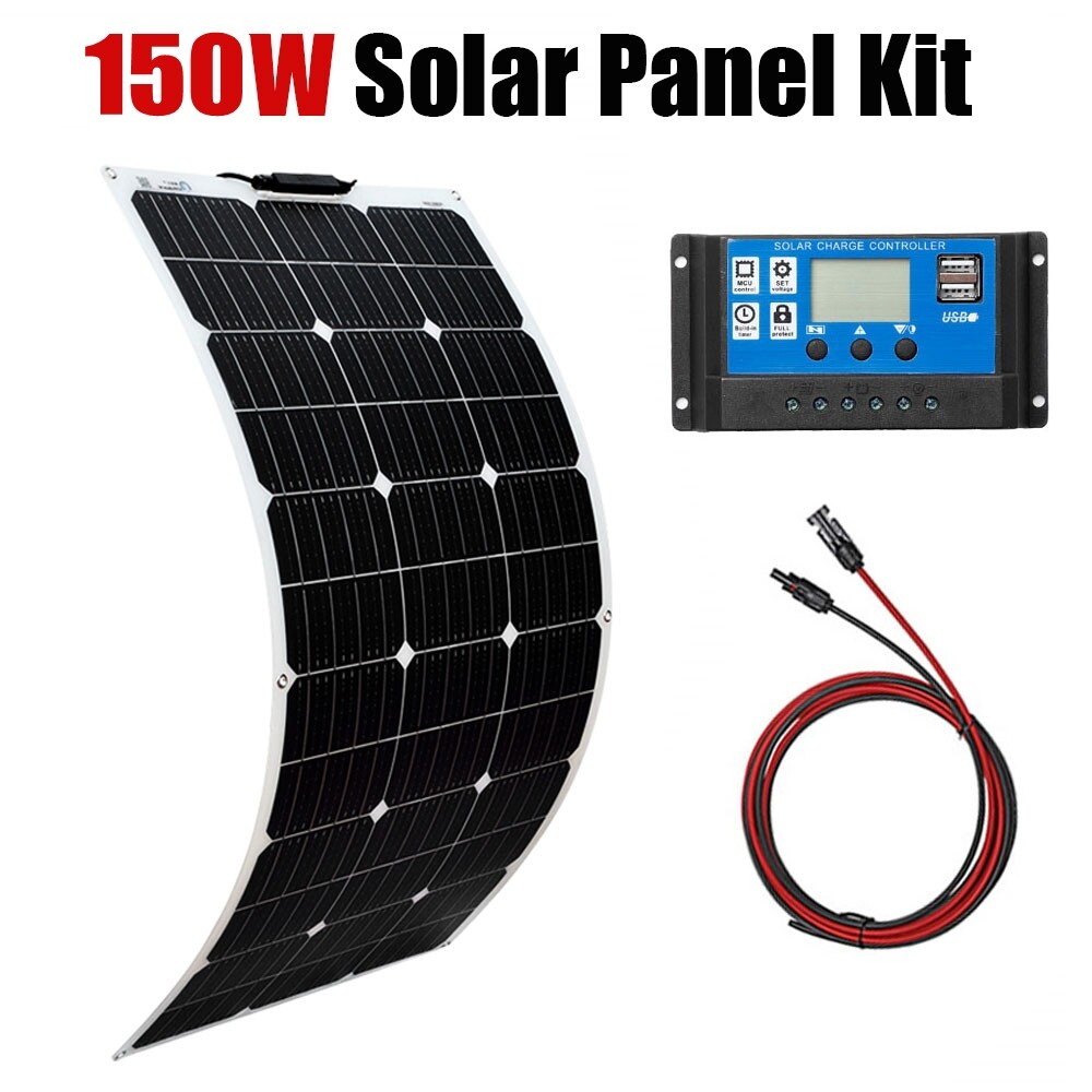 Bifacial 150W Solar Panel Mono High Efficiency PV for Sunshed Solar Panel Kit