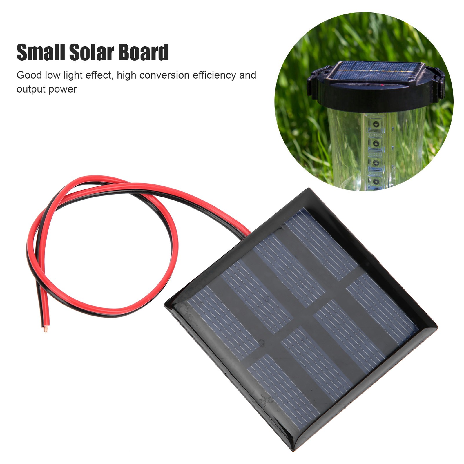 5Pcs Solar Panel Power Supply Module Board With 30CM Red Black Line DC2V 150mA