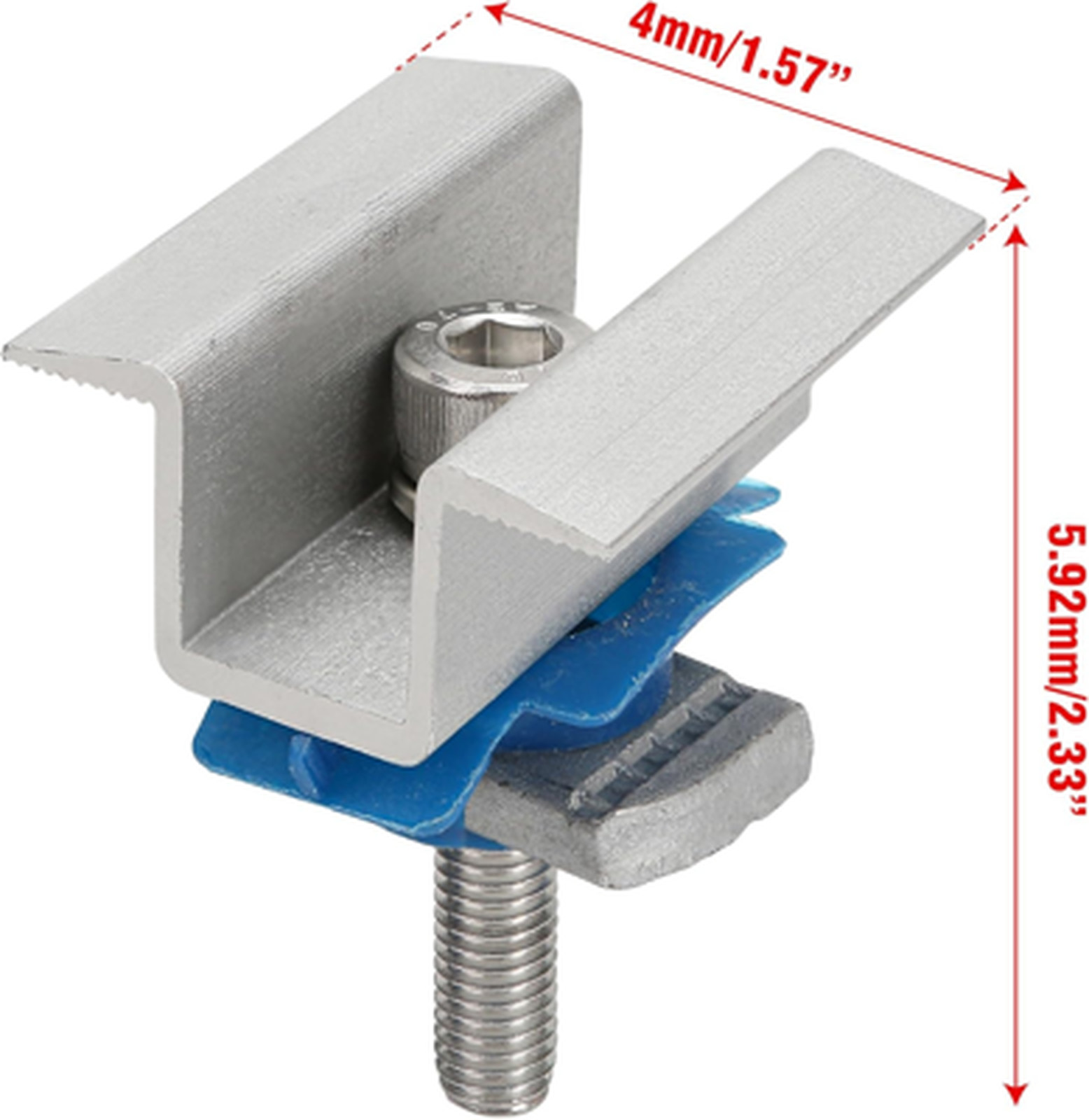 10 Pcs Adjustable Solar Panel Mounting Brackets Aluminum Support Clips for Roof