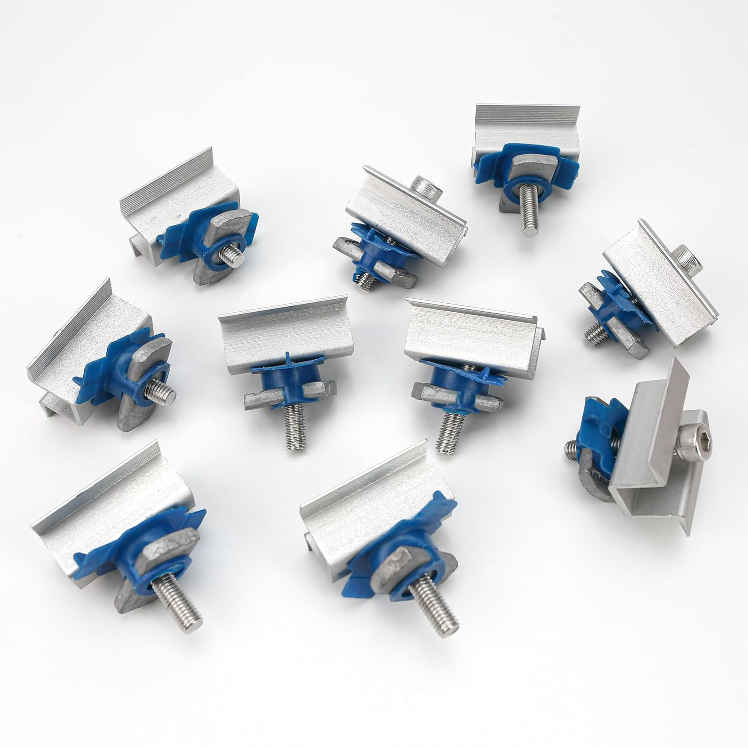 10 Pcs Adjustable Solar Panel Mounting Bracket Clamps Wide Photovoltaic Support