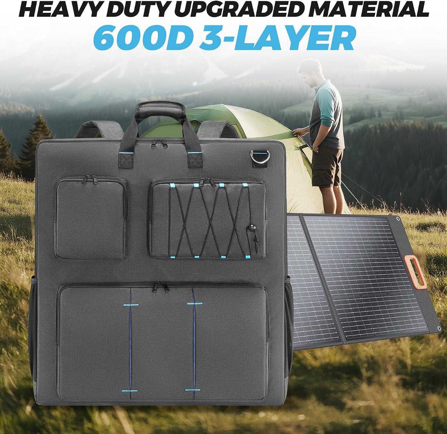 Solar Panel Storage Bag Compatible with Jackery Solarsaga 100W 100X 200W/ GRECEL