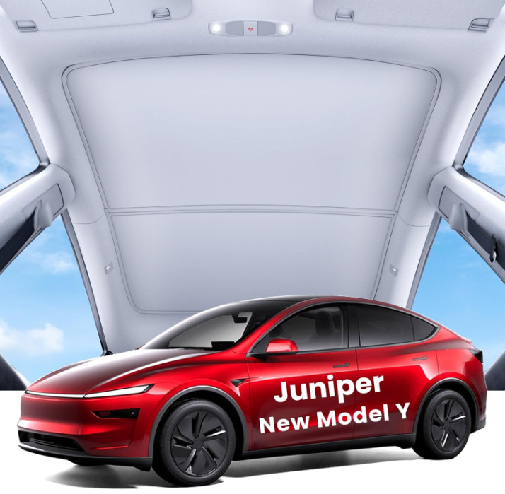 Protector Solar Techo Model Y Juniper 2025-2026 Aislante Plegable