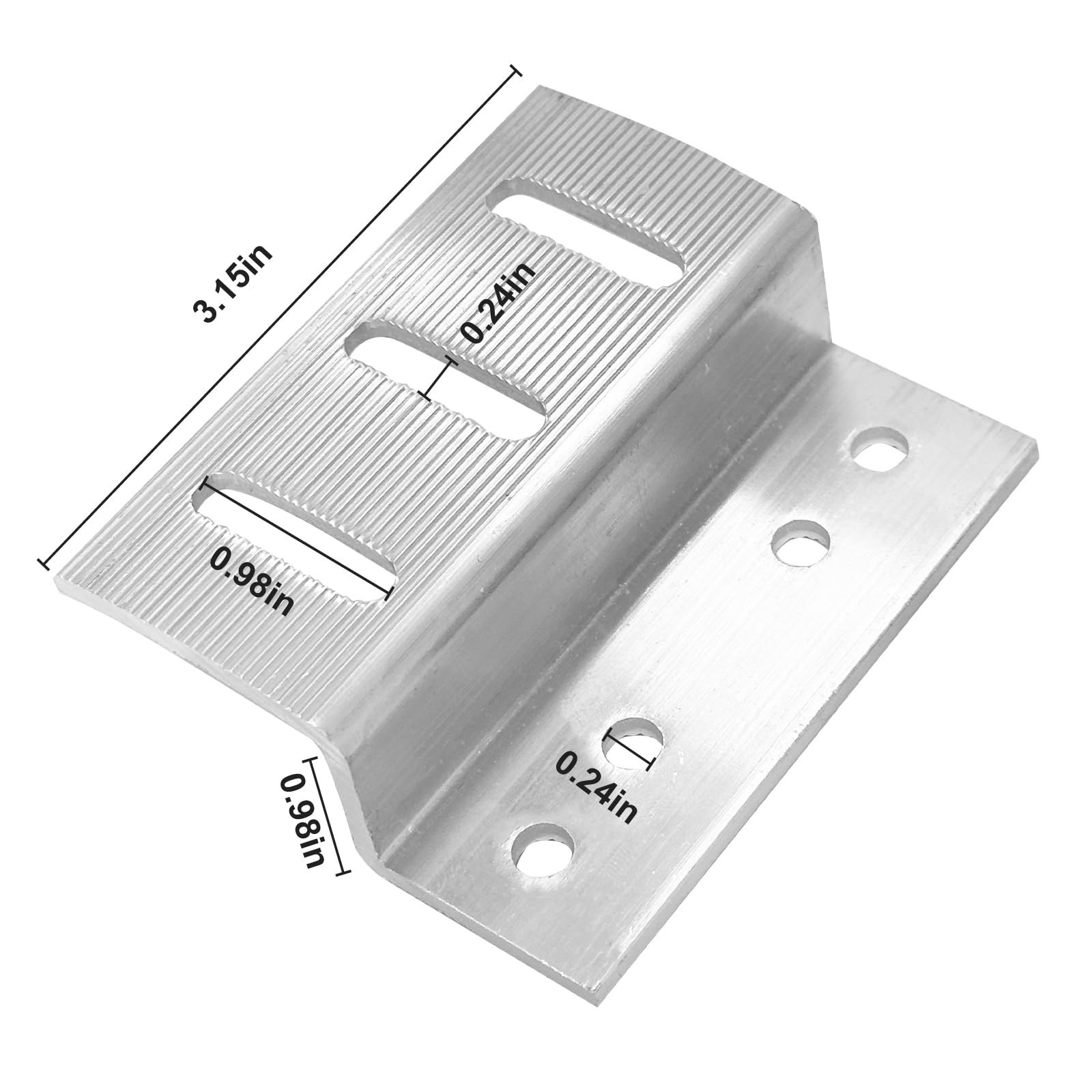 Solar Panel Mounting Z Brackets with Nuts & Bolts – 2 Sets of 4 Units, Silver