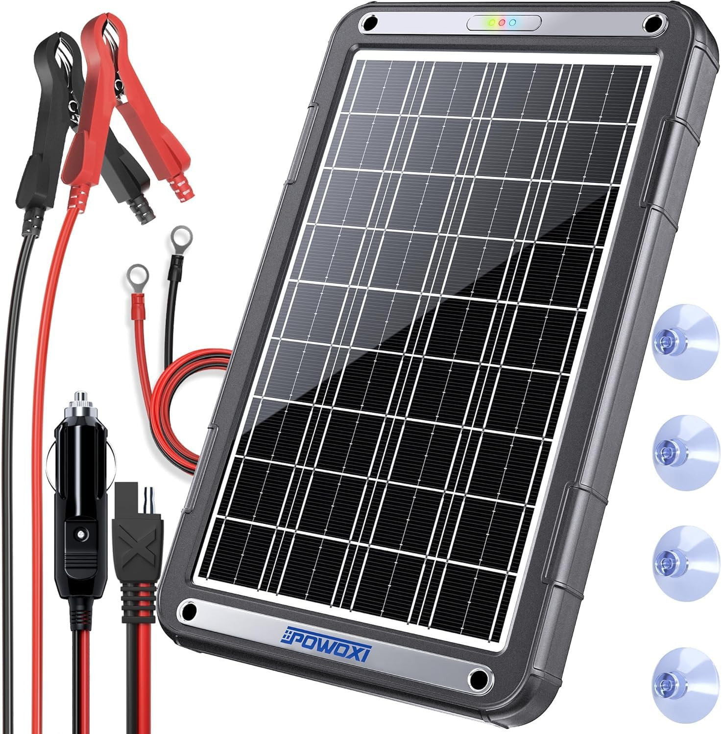 12V Solar Car Battery Charger: 15W Solar Trickle Charger Maintainer with MPPT Co