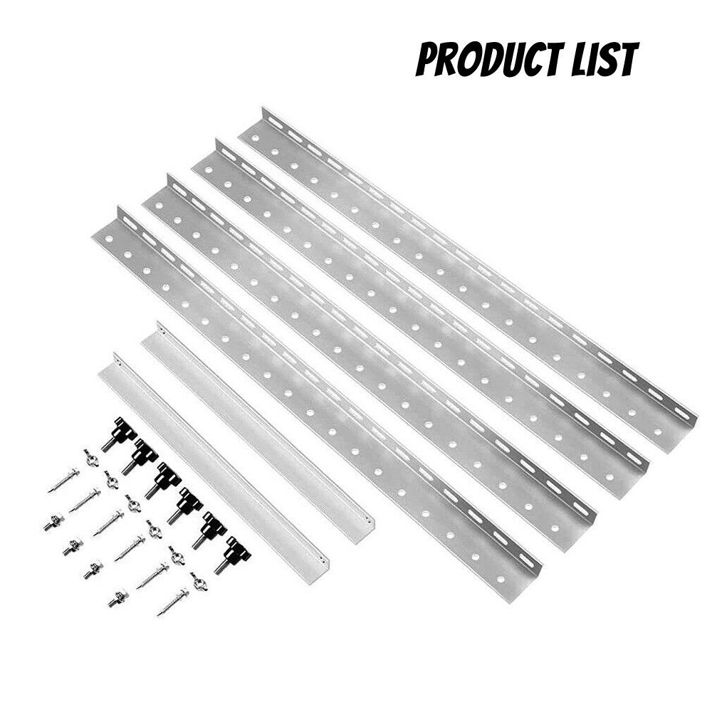Solar Panel Mount Brackets Adjustable with Foldable Tilt Legs for Roof RV Boat