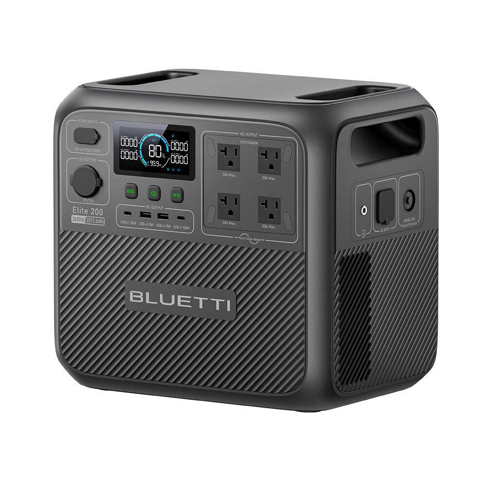 BLUETTI Elite 200 V2 2073Wh Portable Power Station LFP for Home Backup Renewed