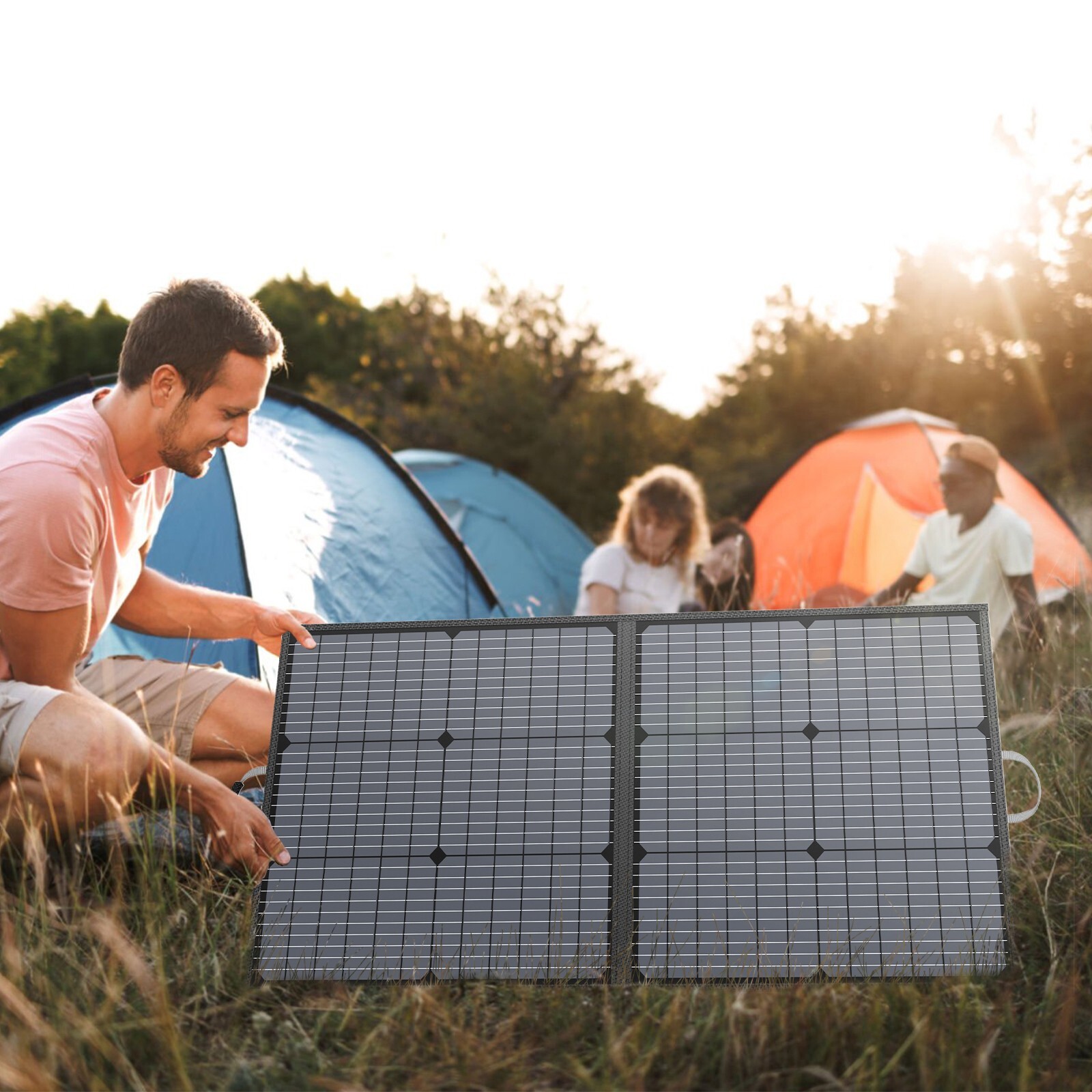 MHPOWOS Foldable Solar Panel 110W Solar Panel Kit For Power Station Refurbished