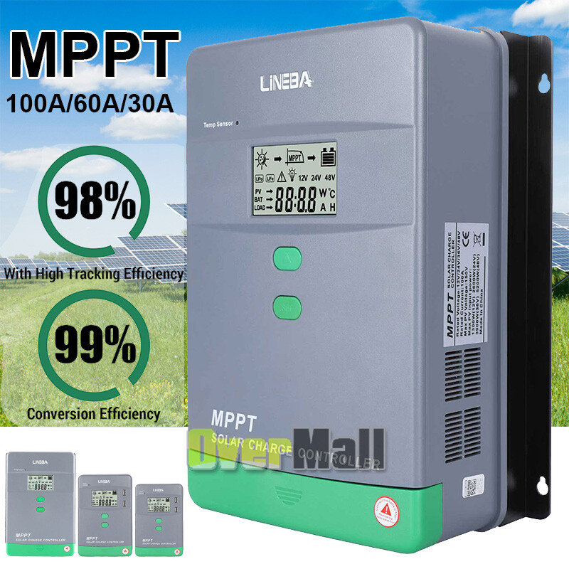 MPPT 100AMP 60A Solar Charge Controller For 12V 24V 36V 48V DC Battery Regulator