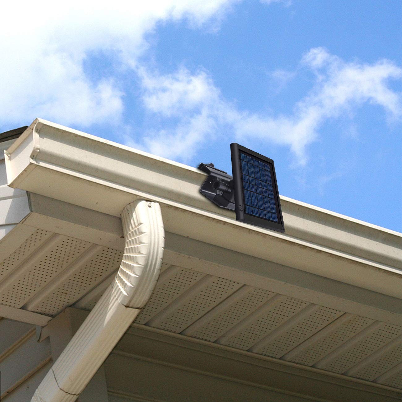 HOLACA Weatherproof Gutter Mount for Ring Solar Panel- Adjustable Black