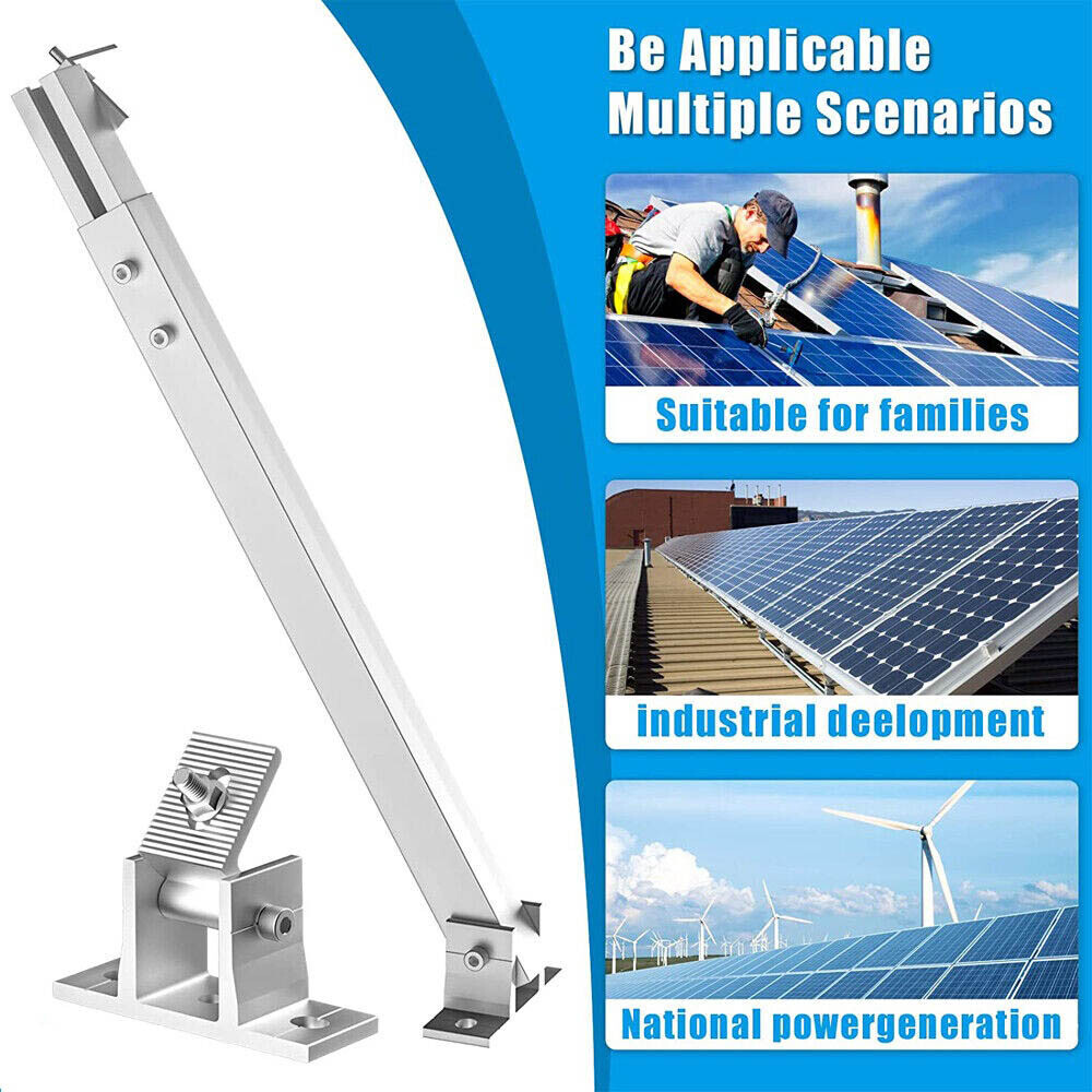 Adjustable Solar Panel Mount Brackets Foldable Tilt RV Boat Roof Wall Mounting