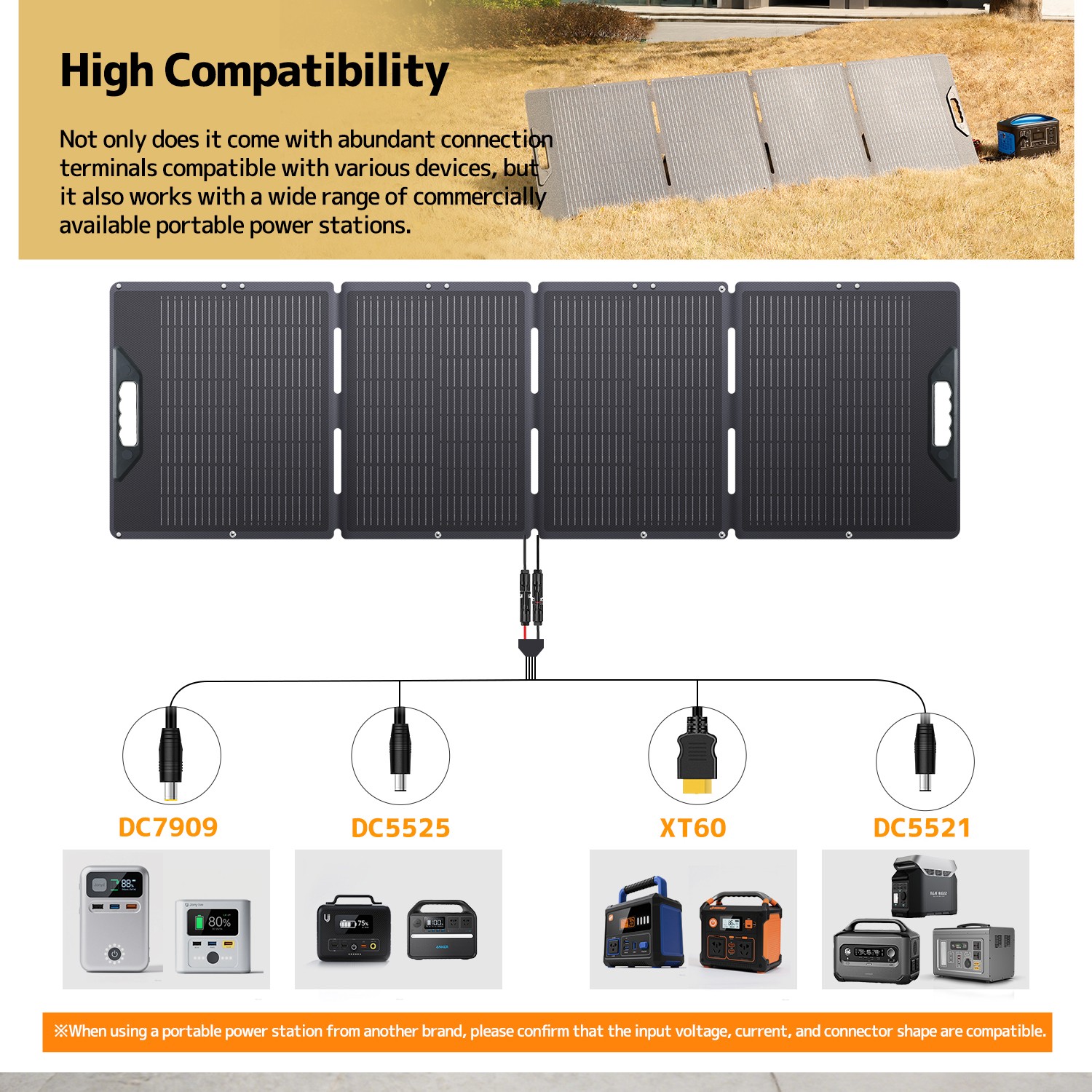 400W 48V Solar Panel Off-Grid High Efficiency Foldable for Power Station/Boat