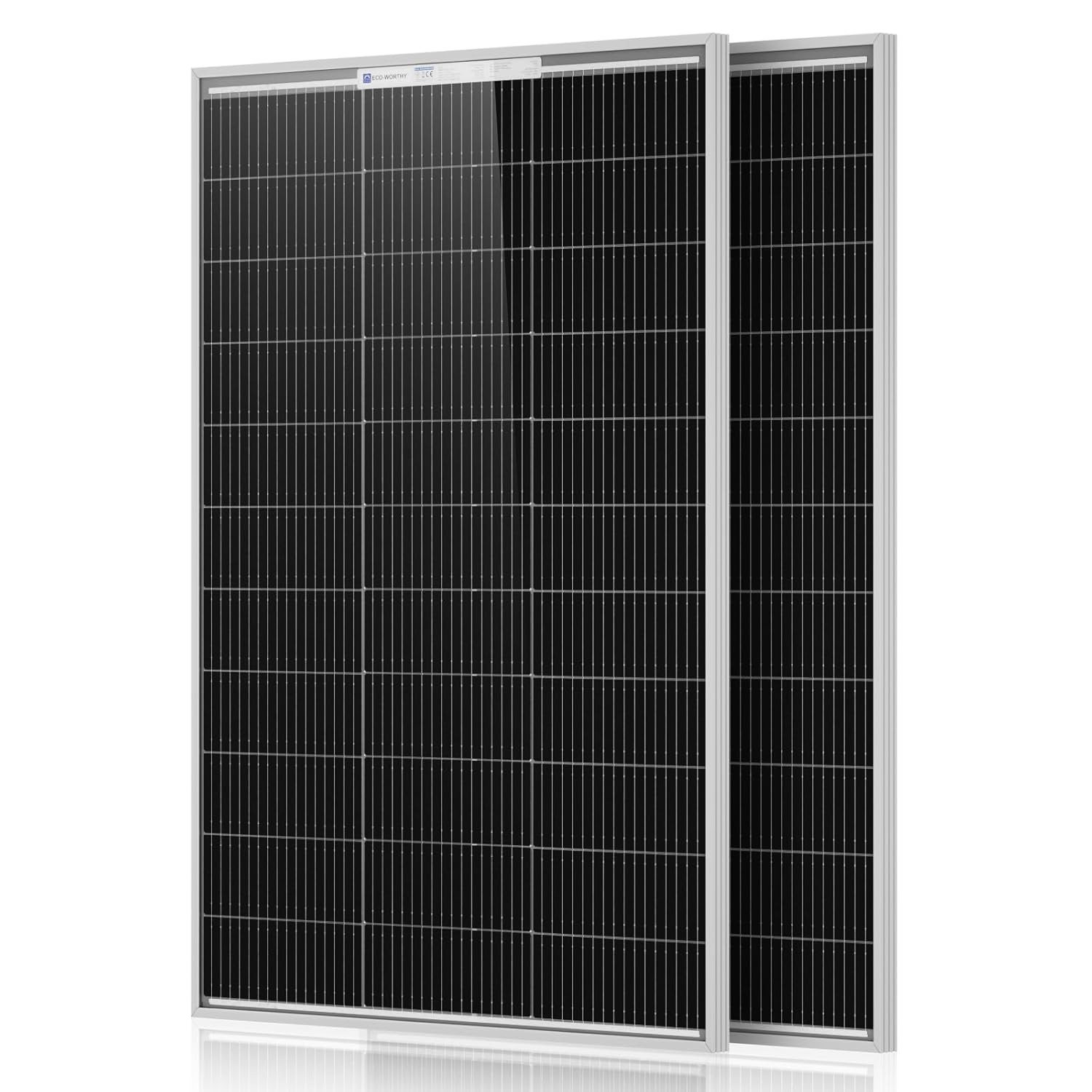 ECO-WORTHY 2Pcs 100 Watt Solar Panels Monocrystalline Solar Panel for 12V/24V Ba