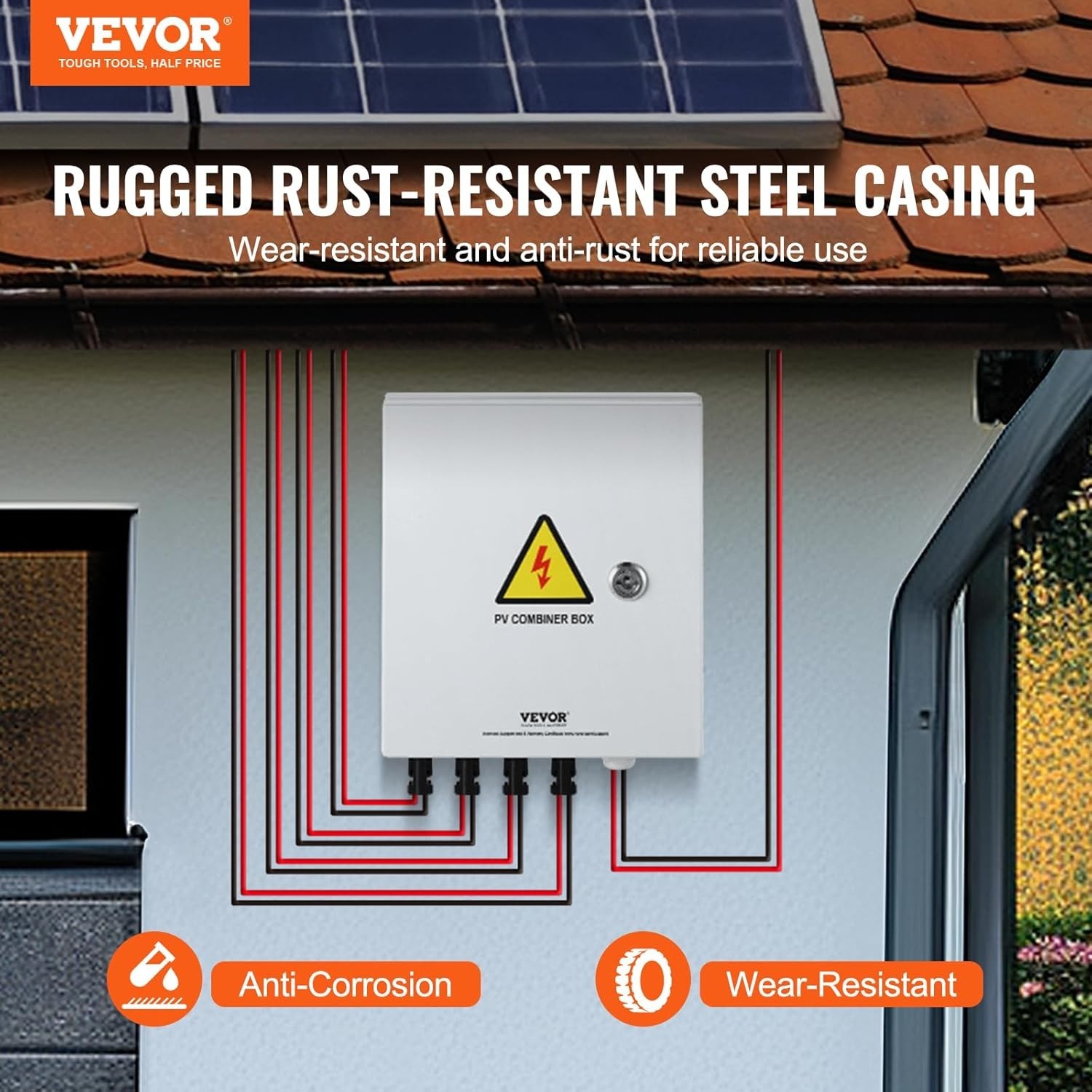 4 String Solar Combiner Box with Lightning Protection & Rating