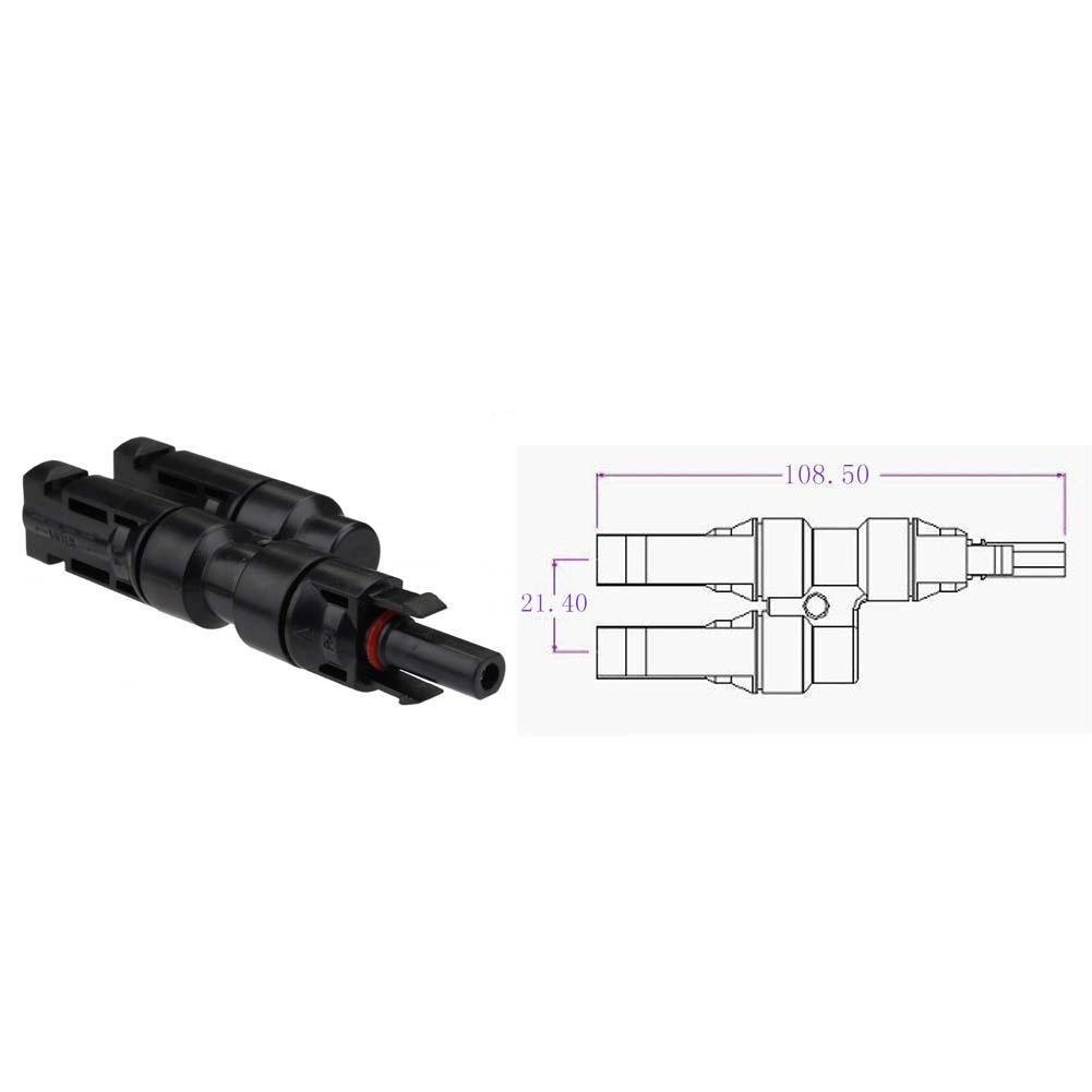 Solar Panel T Y Branch Connector 2 to 1 MMF FFM Splitter Coupler 30A