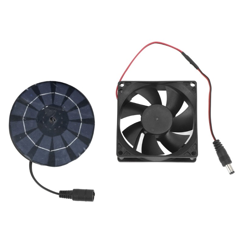 Round Solar Panel Powered Fan Waterproof Air Extractor Solar Power Controller