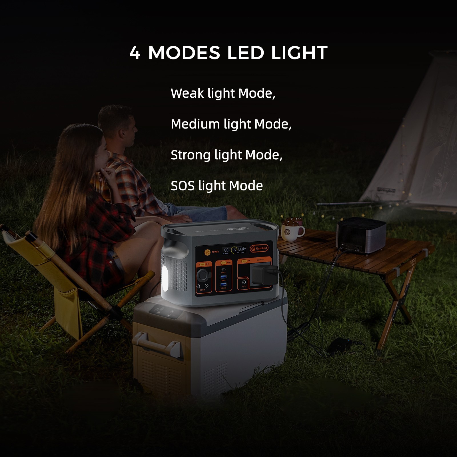 FlashFish E103 Portable Power Station 300W 179.2Wh LiFePO4 Solar Generator