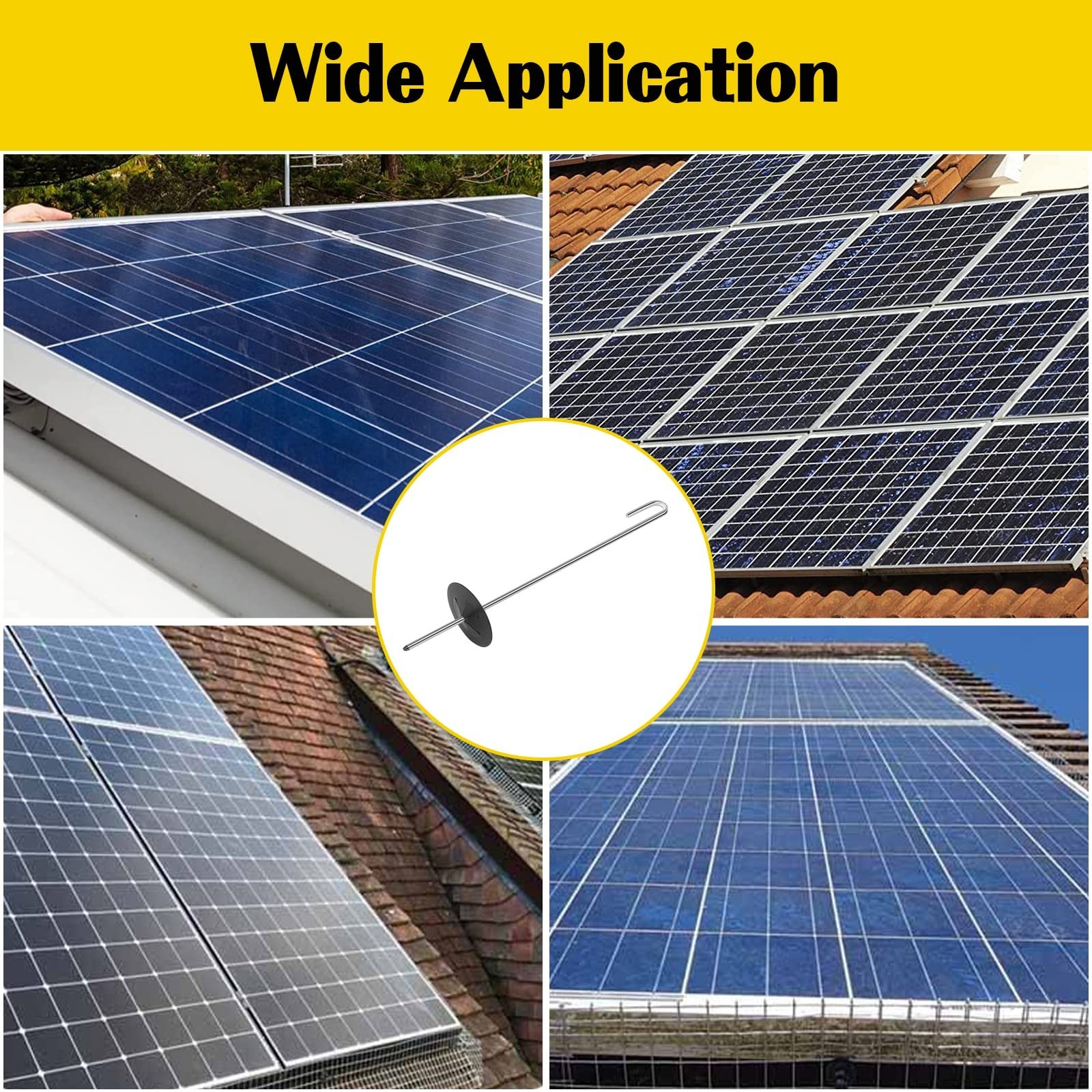 100 Sets Solar Panel Bird Guard Clips – Stainless Steel Fasteners for Squirrel &