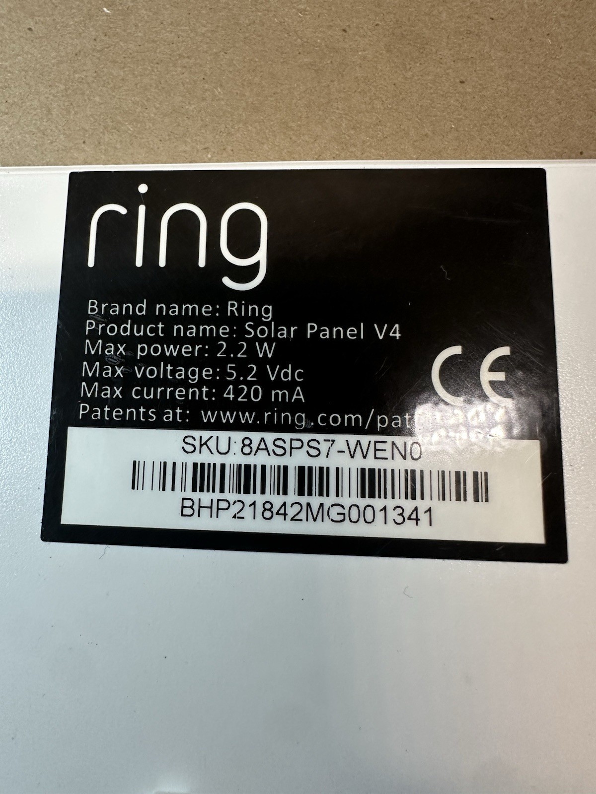 Ring Solar Panel for Ring Spotlight Cam Battery/Stick Up Cam Battery – White …