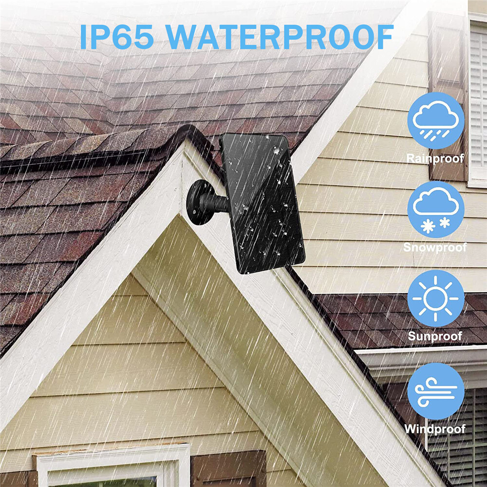 Universal Solar Panel for Ring Stick Up Spotlight Camera Battery With10ft Cable