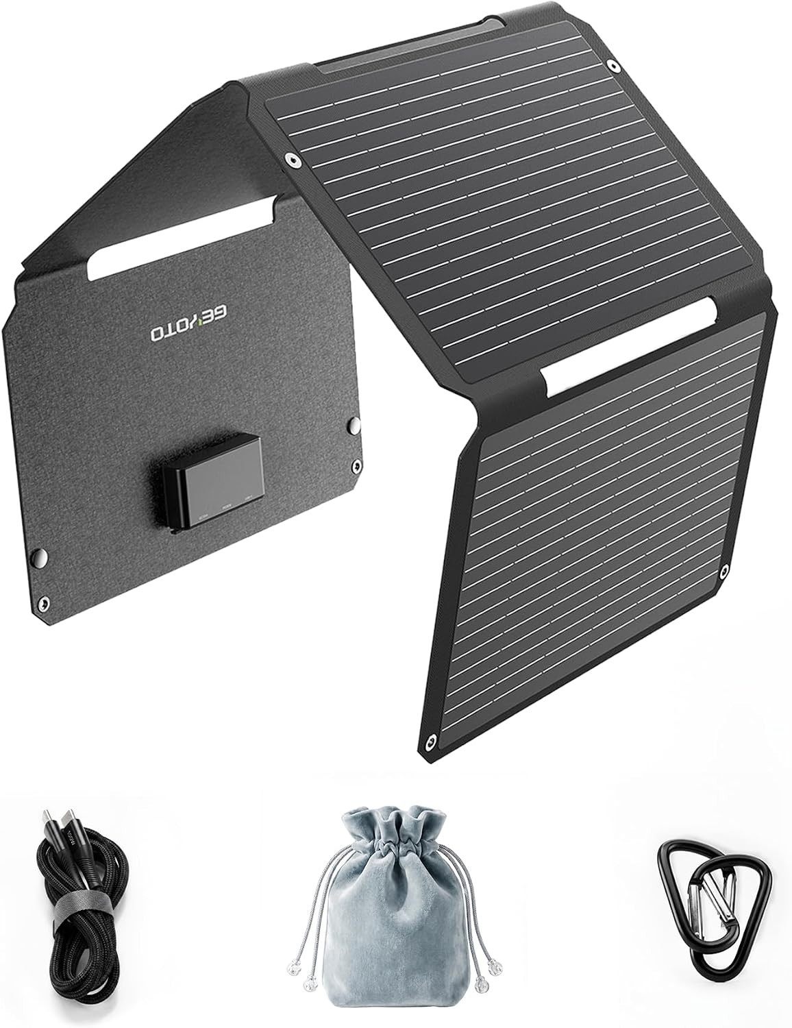 45W Dual Output Waterproof Solar Panel Charger – Ideal for Camping & Hiking