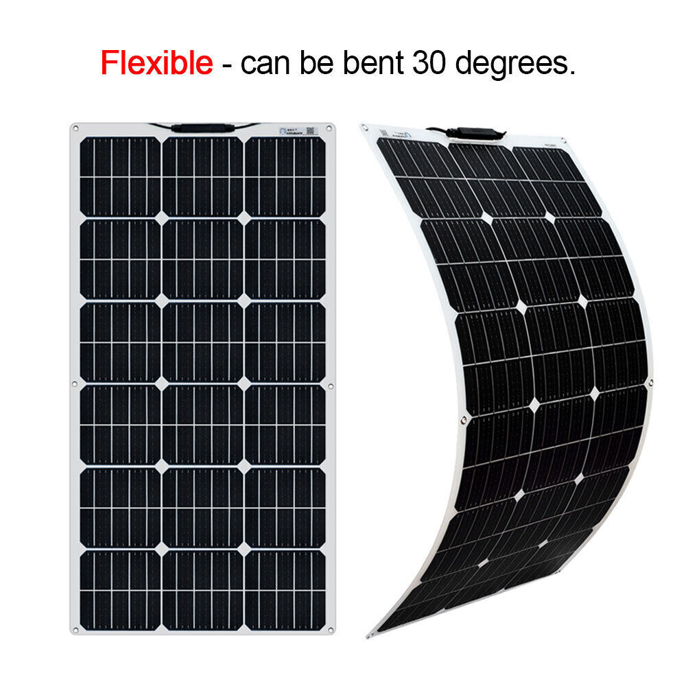 150W Semi-Flexible Solar Panel Monocrystalline for Caravan RV Boat Camper Combo
