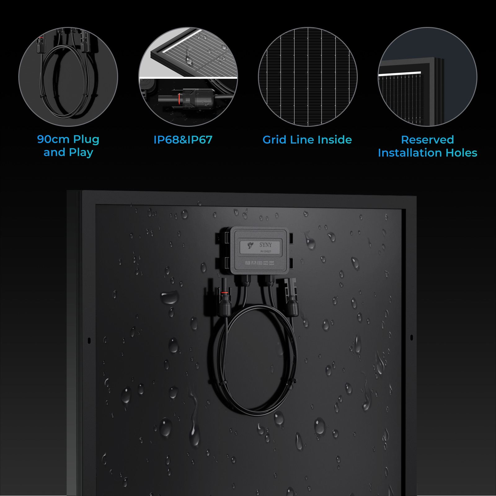 100W 170W 200W 300W Watt Monocrystalline Solar Panel 12V RV Boat Home Off Grid