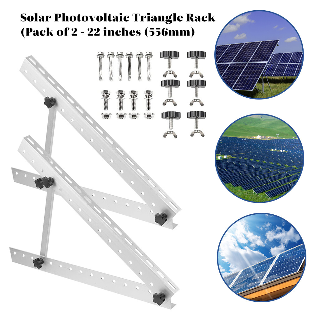 Adjustable Solar Panel Stand Tilt Mount Brackets RV Roof Boat Any Flat Surface