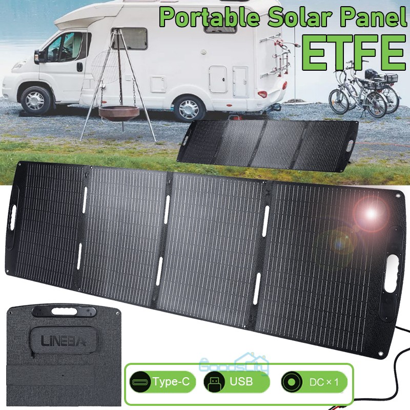 Portable Monocrystalline Solar Panel 200W Foldable ETFE Solar Charger kit