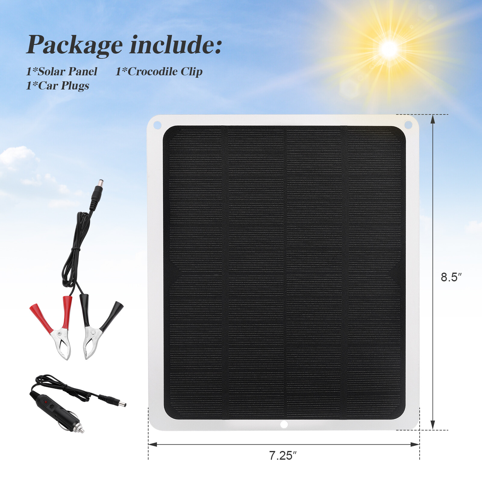 22W Solar Panel 12V Trickle Battery Charger Kit Maintainer Boat 30A Controller