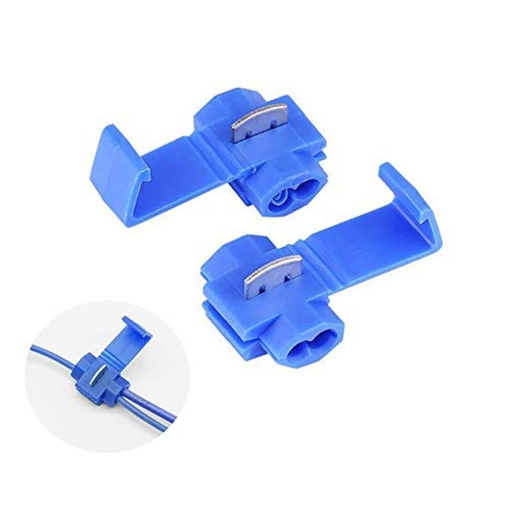 50 Pack Wire Quick Connect Terminals Crimp Clamp No Insulation Stripping Needed