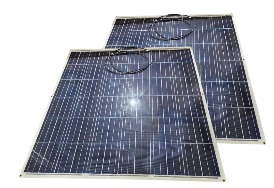 Flexible 160W Solar Panels RV Boats Portable Energy Lightweight Thin (Lot of 2)