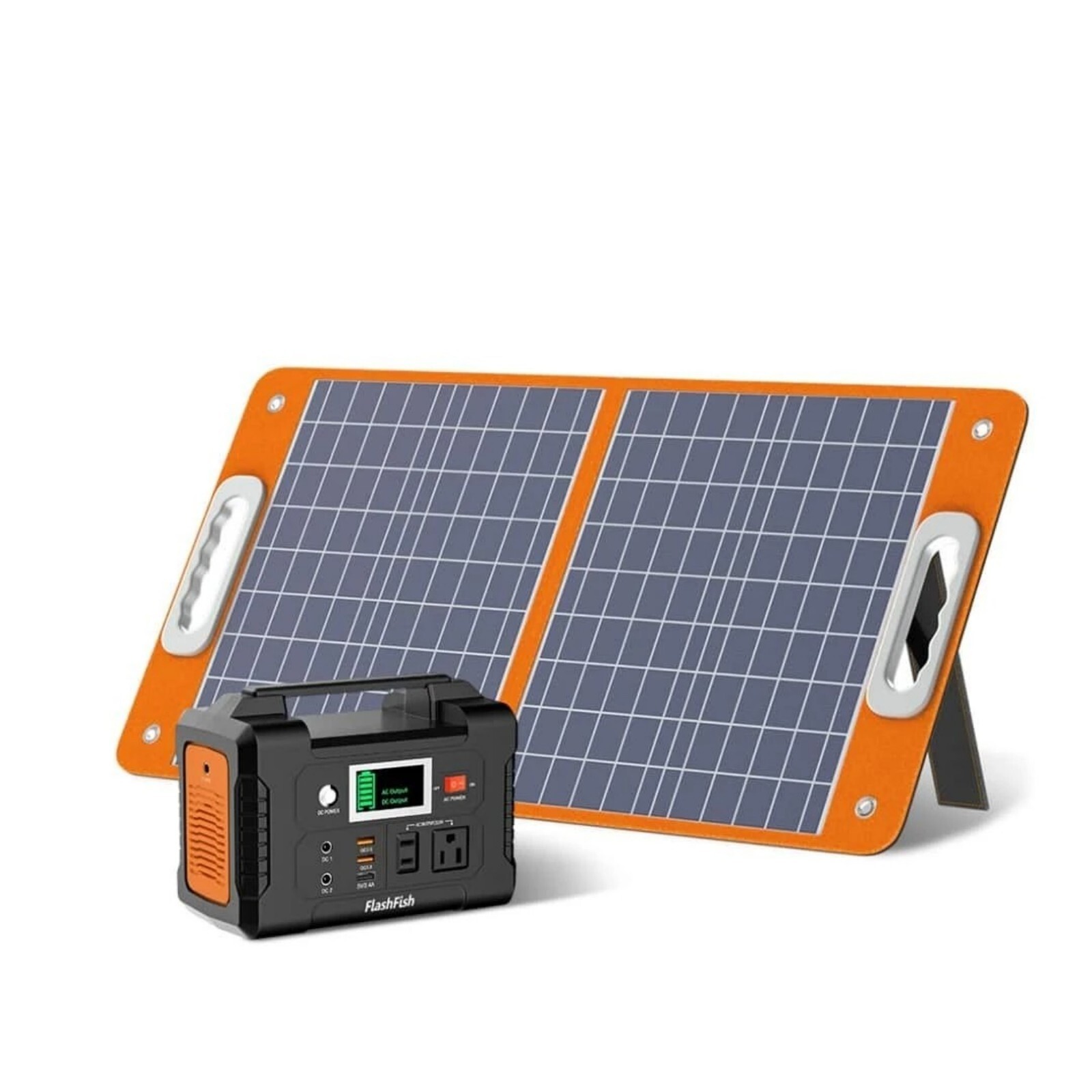 Flashfish Solar Generator 200W Portable Power Station + 60W Solar Panel Foldable