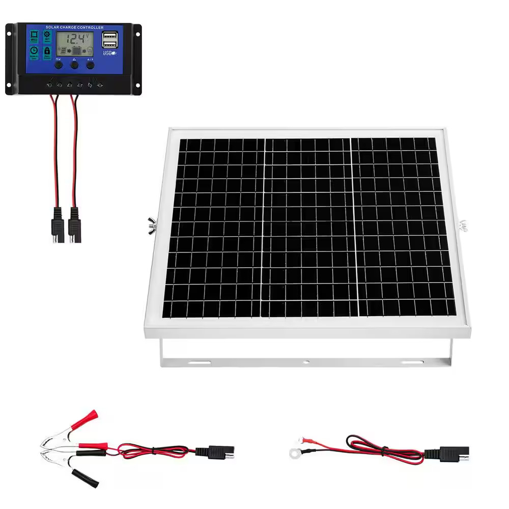 20-Watt 12V Solar Panel Charger, Solar Battery Maintainer with Smart MPPT Contro