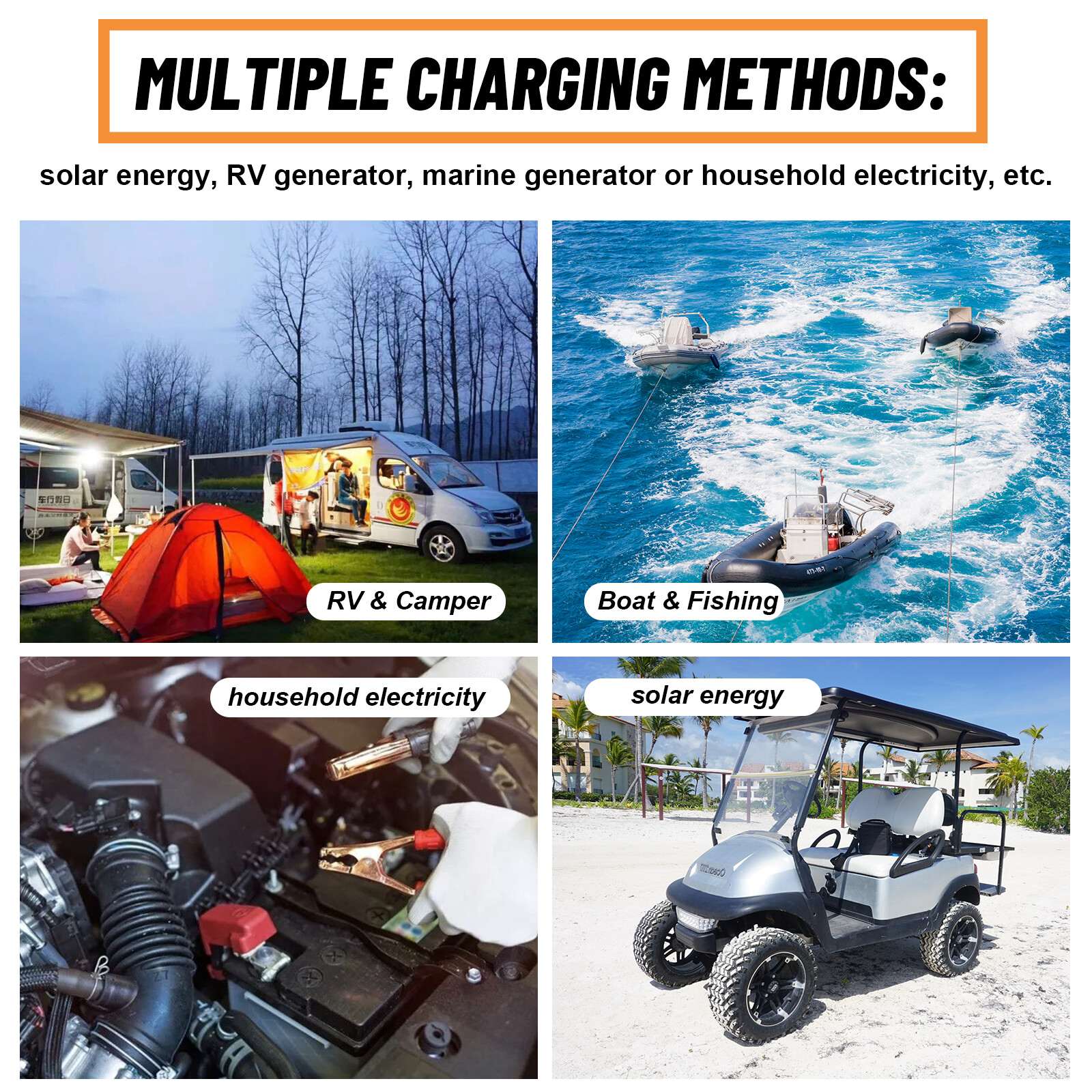 12V 50Ah Lithium Lifepo4 Battery Pack Charger for RV Marine Solar System 50A BMS