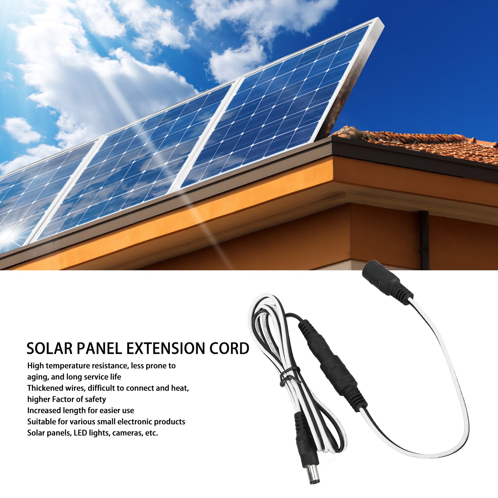 Multi-Purpose Solar Panel Extension Cord Convenient For Photovoltaic Systems