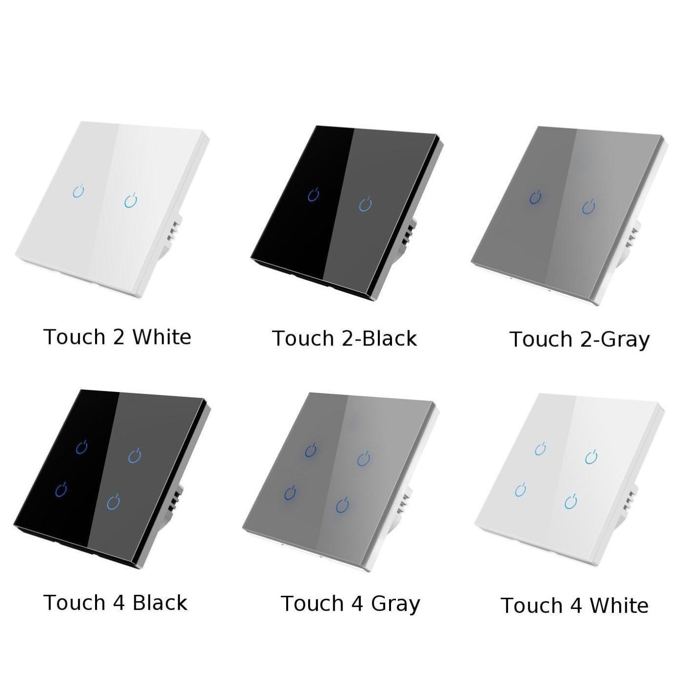 Wireless Touch Light Switch Compatible with RF433 Remotes Sold Separately