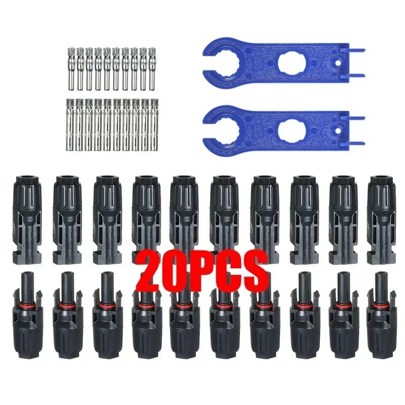 10/20/50/100/200 Pairs Male Female Solar Cable Connectors For DIY Solar Panel US