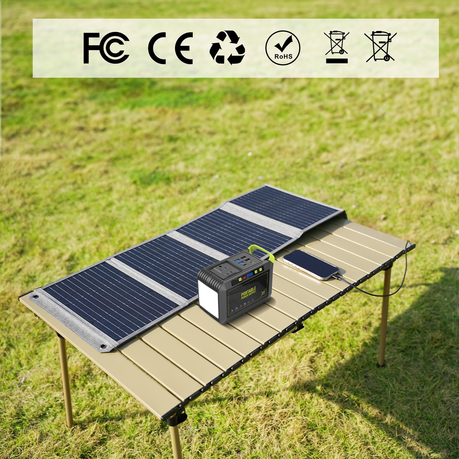 MHPOWOS USB Camping Solar Panel 40 watt Small Solar Panel Foldable for Hiking